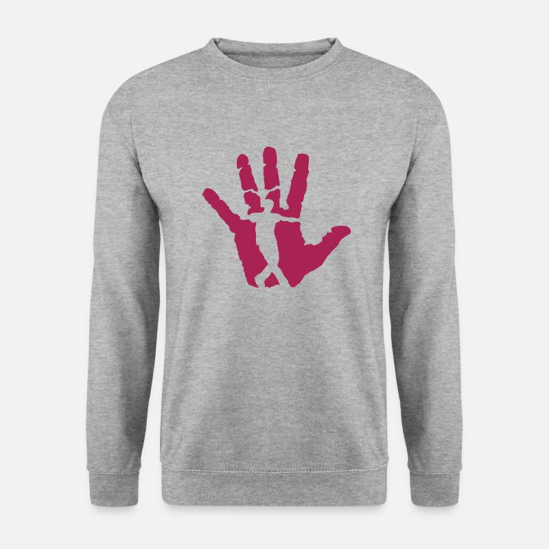Hauptwalze - Unisex Pullover - Weißgrau meliert