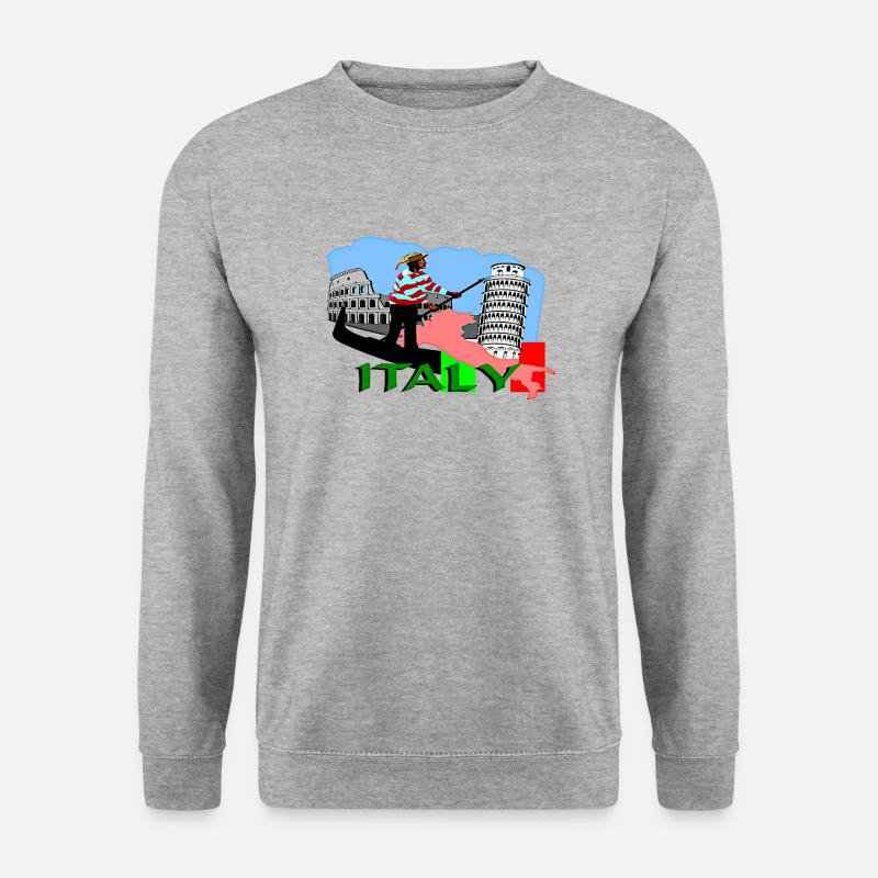 Italien - Unisex Pullover - Weißgrau meliert