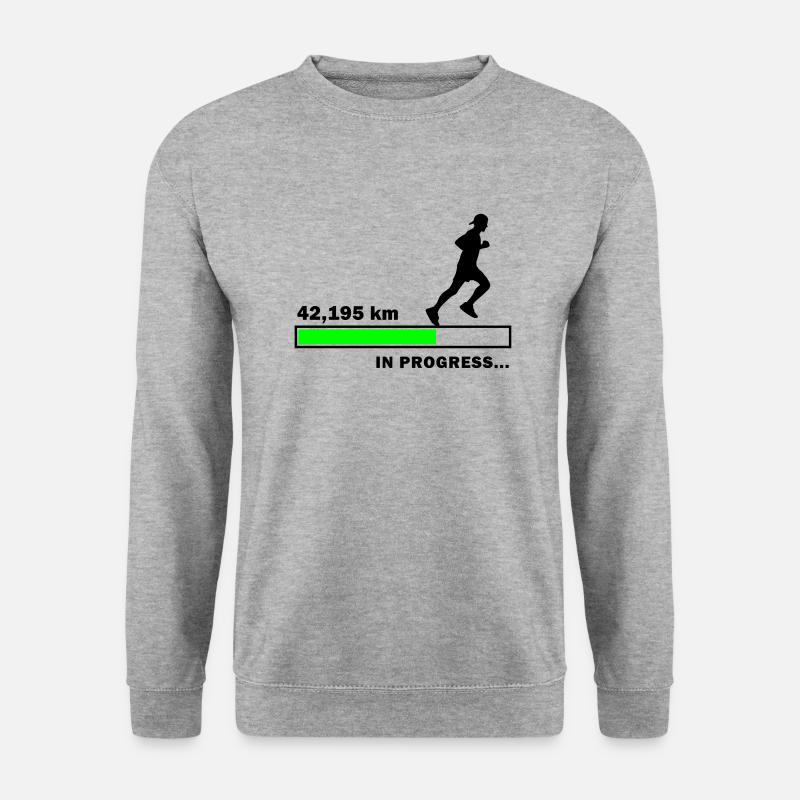 42.195 km in Progress - Unisex Sweatshirt - salt & pepper