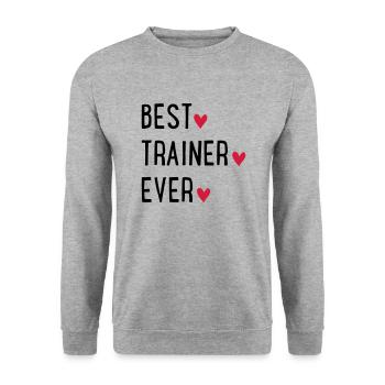 Trainer - Unisex Sweatshirt - salt & pepper - Front - Alina (178cm) & Michal (187cm)