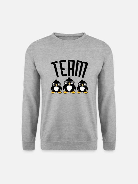 Logo Team Penguins - Unisex Sweatshirt - salt & pepper
