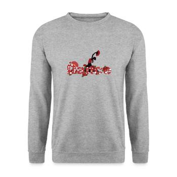 Flamenco-sevillanas "danse" - Sweat-shirt Unisexe - gris chiné - Devant - Alina (178cm) & Michal (187cm)