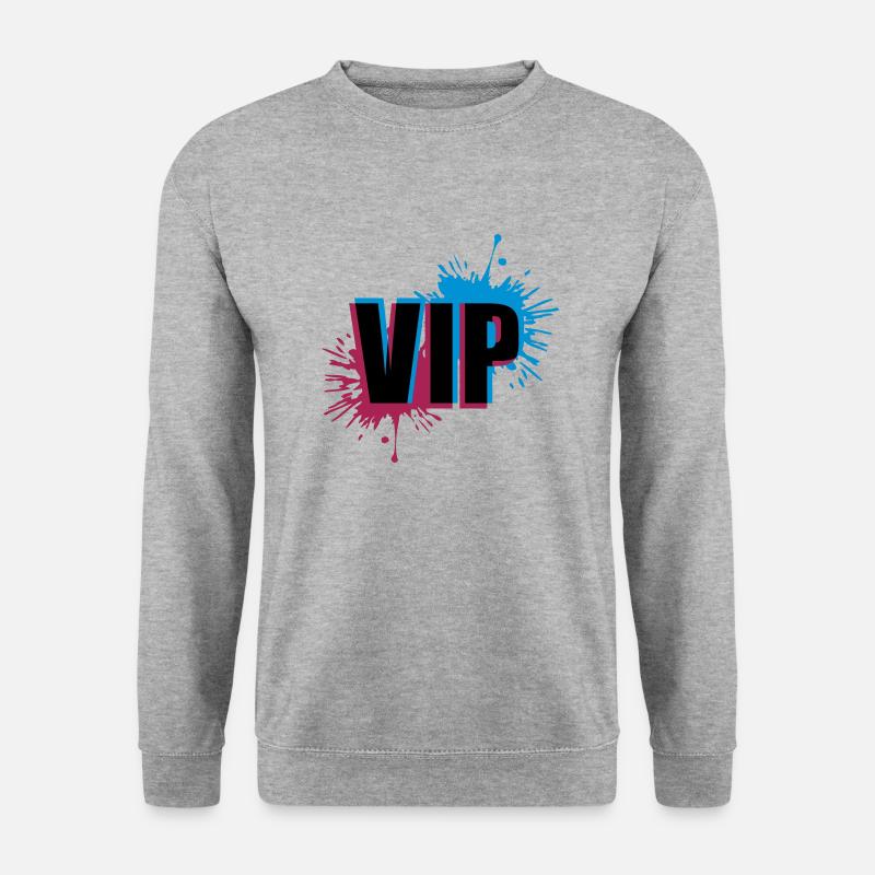 VIP 3D Effekt - Unisex Pullover - Weißgrau meliert