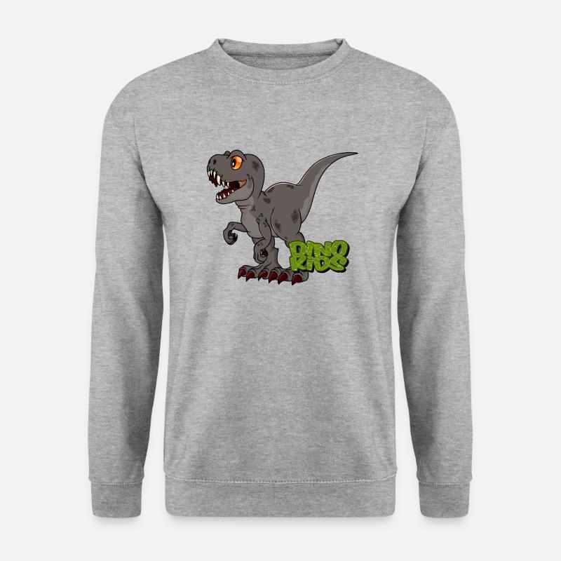 T-Rex Baby - Unisex Pullover - Weißgrau meliert