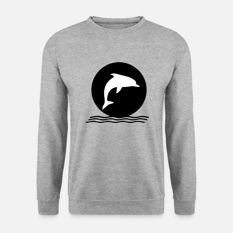 Dolphin Delfine - Unisex Pullover - Weißgrau meliert