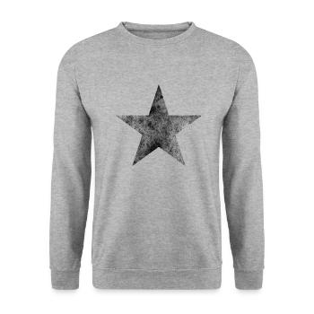 Étoile étoile vintage - Sweat-shirt Unisexe - gris chiné - Devant - Alina (178cm) & Michal (187cm)