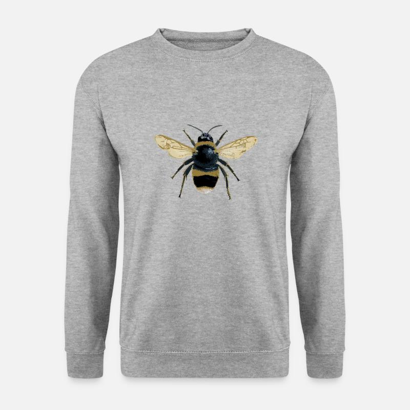 Bee - Unisex Pullover - Weißgrau meliert