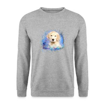 Labrador, dog, illustration, puppy, golden retriever - Unisex Sweatshirt - salt & pepper - Front - Alina (178cm) & Michal (187cm)