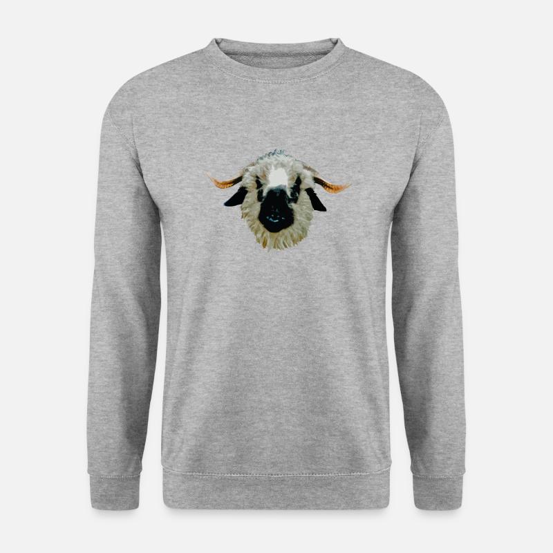 Waliser Schwarznasenschaf - Unisex Pullover - Weißgrau meliert