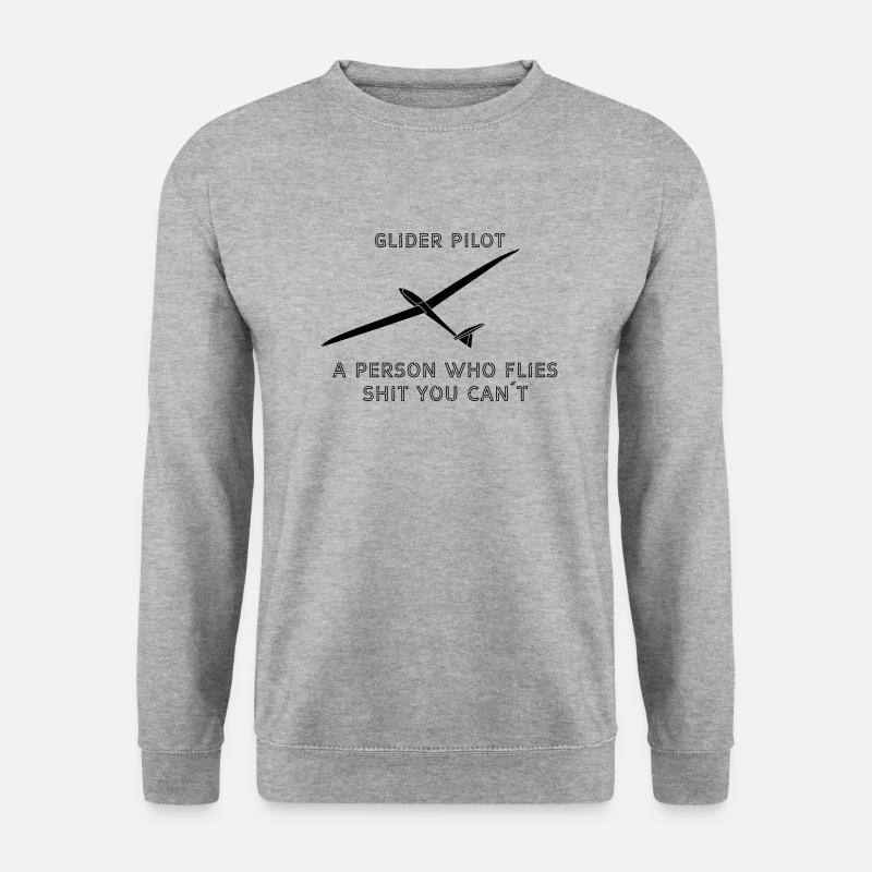 Svævefly svævefly flyvende svævefly pilot - Unisex sweater - hvidgrå meleret