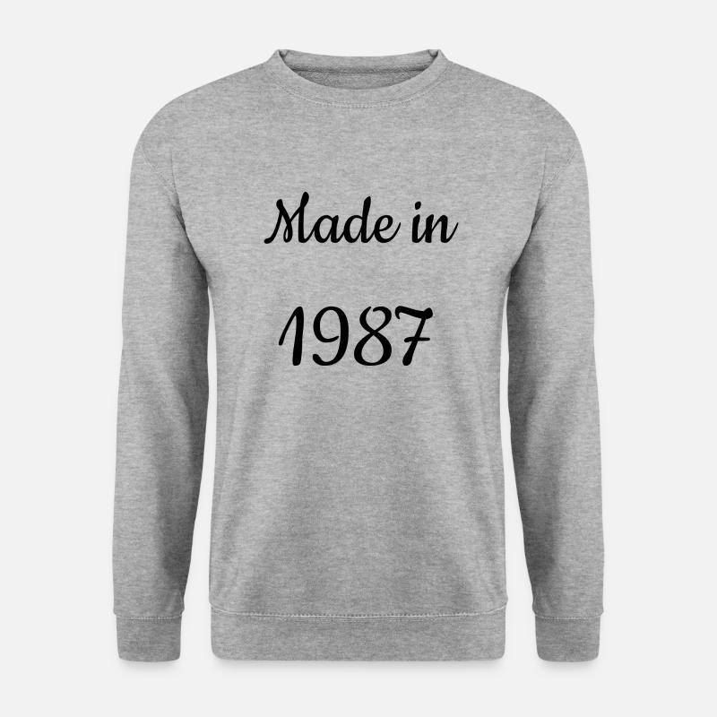 Made in 1987 - Unisex Pullover - Weißgrau meliert