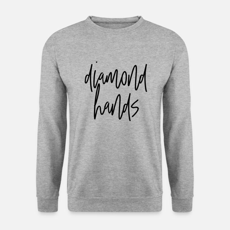 diamondhands 2 - Unisex Pullover - Weißgrau meliert