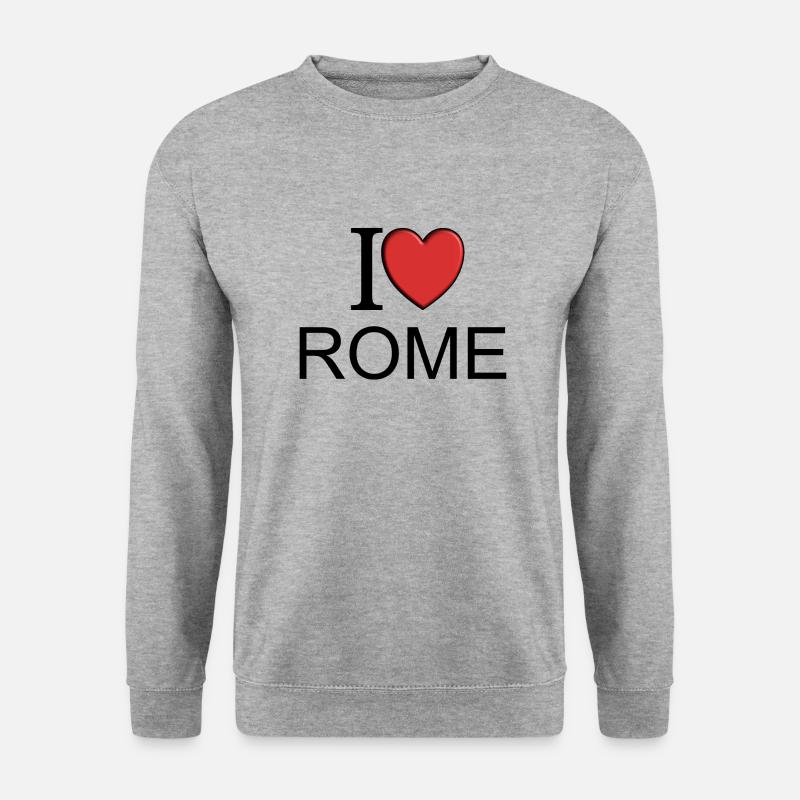 I love Rome - Unisex Pullover - Weißgrau meliert