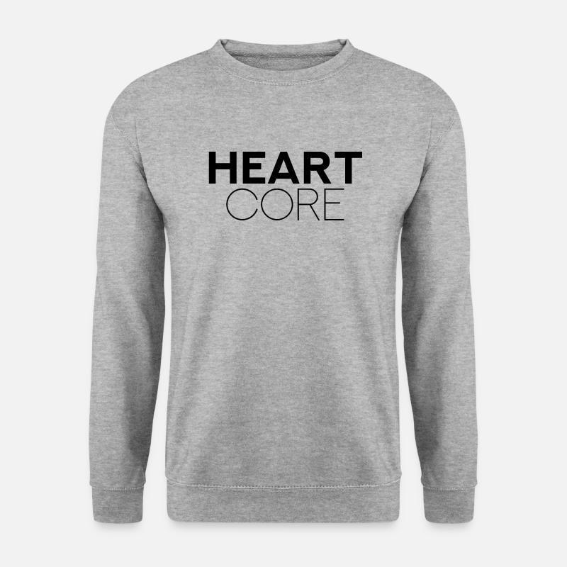 HEART CORE - Frieden Liebe Freiheit - Unisex Pullover - Weißgrau meliert