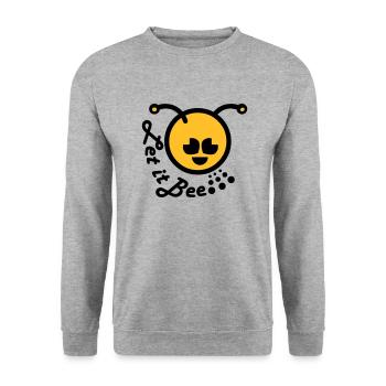 Qu’il abeille émoticône heureuse - Sweat-shirt Unisexe - gris chiné - Devant - Alina (178cm) & Michal (187cm)