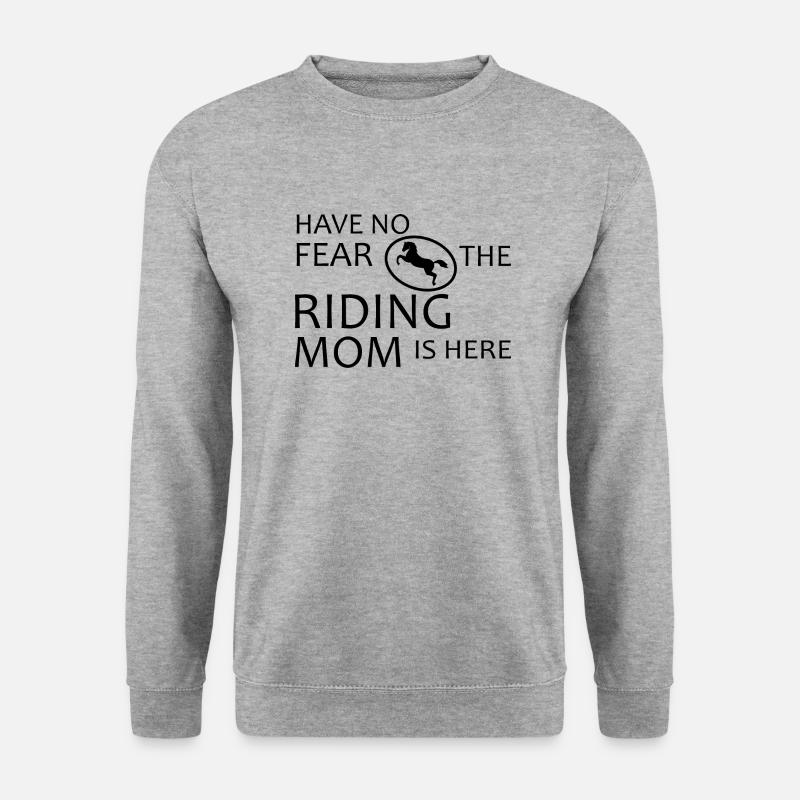 Horse Pferd Reiten - Unisex Pullover - Weißgrau meliert