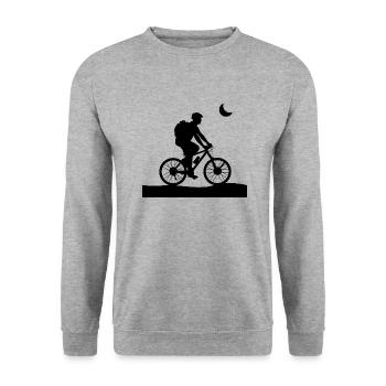 Bike Biking Bicycle Cycling - Unisex Sweatshirt - salt & pepper - Front - Alina (178cm) & Michal (187cm)