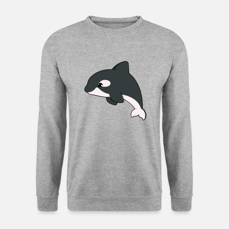 Orca - Unisex Pullover - Weißgrau meliert