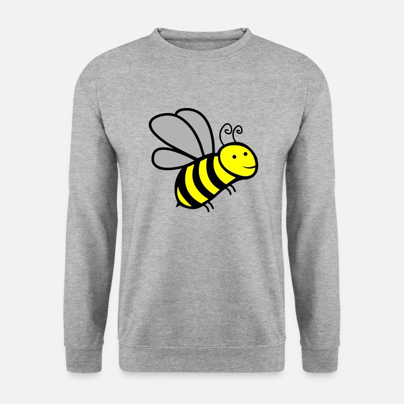 biene - Unisex Pullover - Weißgrau meliert