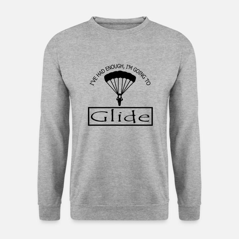 Paragliding - Unisex Pullover - Weißgrau meliert