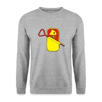 boîte de sardine - Sweat-shirt Unisexe - gris chiné - Devant - Alina (178cm) & Michal (187cm)