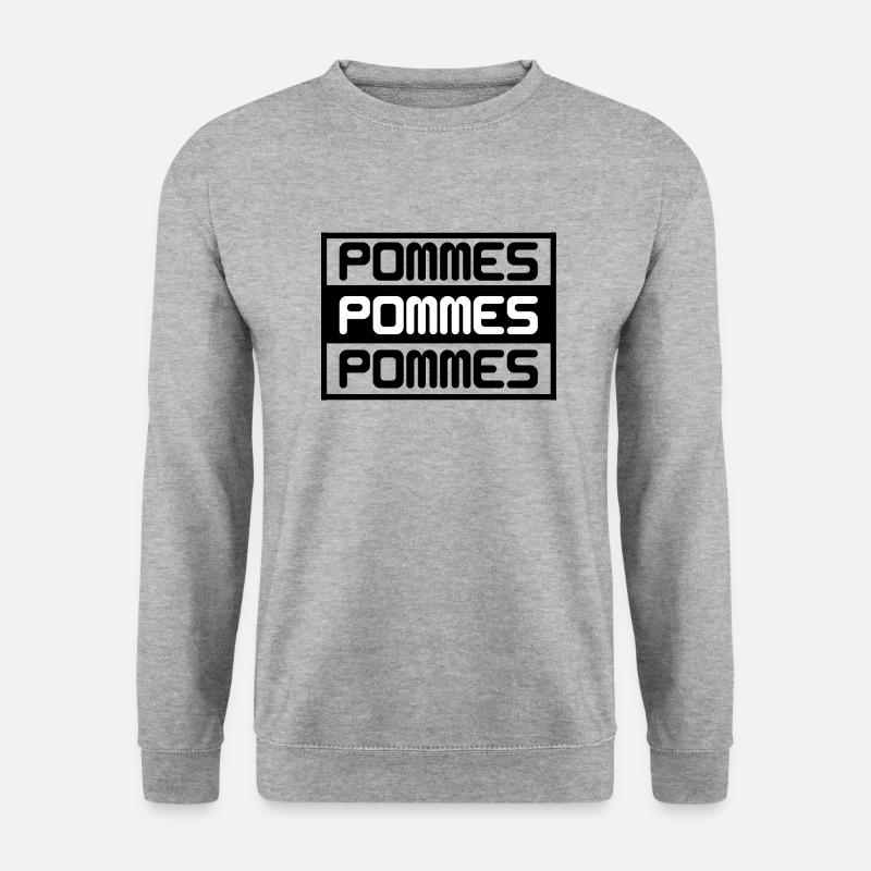 Pommes - Unisex Pullover - Weißgrau meliert