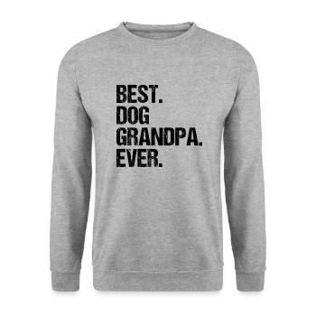 Grand-père meilleur chien Ever grand-père chevalier - Sweat-shirt Unisexe - gris chiné - Devant - Alina (178cm) & Michal (187cm)