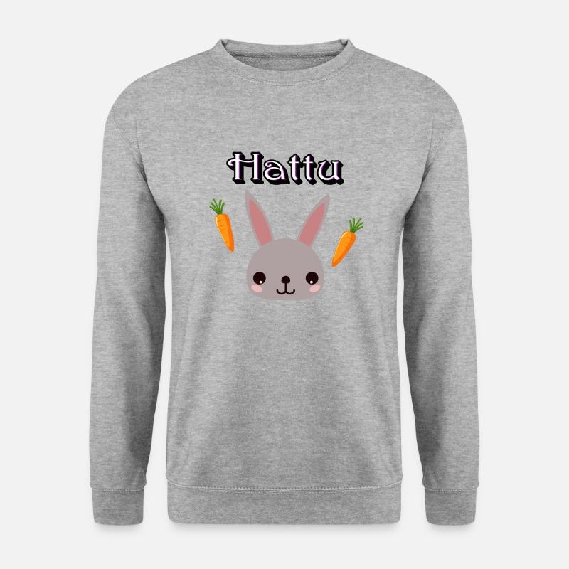 Hattu - Unisex Pullover - Weißgrau meliert