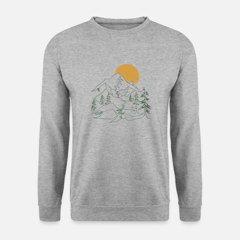 Matterhorn Alpen Berge - Unisex Pullover - Weißgrau meliert