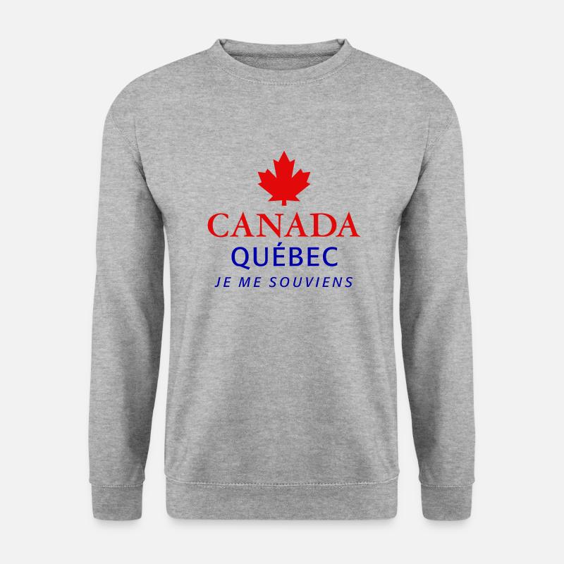 Kanada Quebec Maple Leaf Ahornblatt I love Canada - Unisex Pullover - Weißgrau meliert