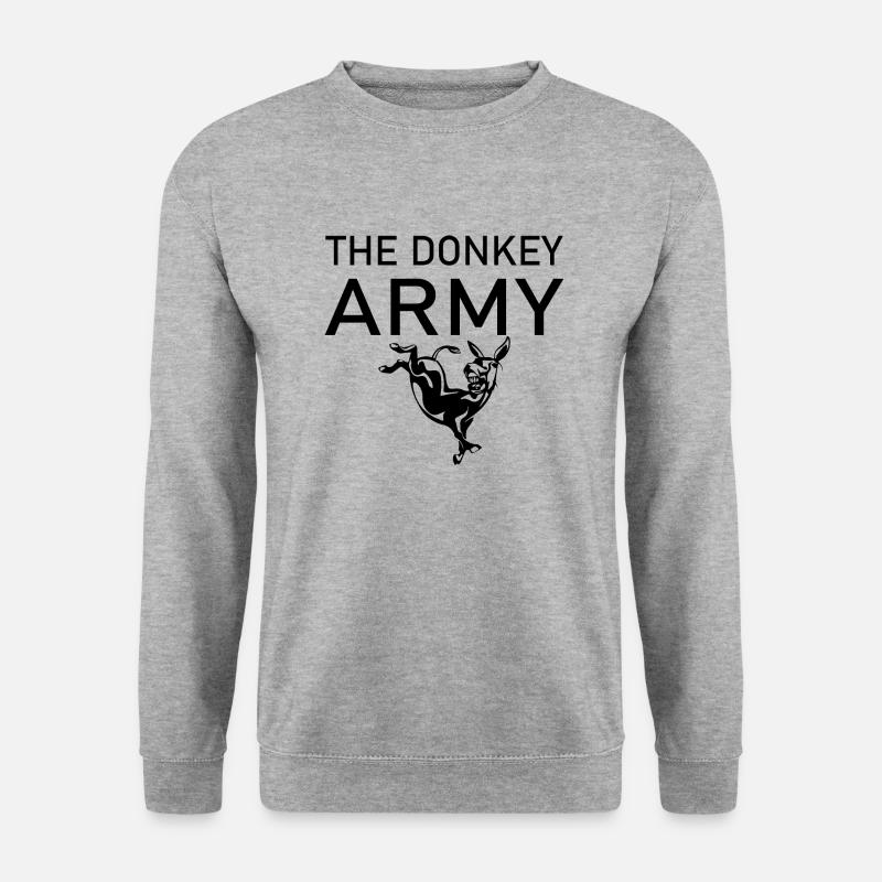 Donkey Esel - Unisex Pullover - Weißgrau meliert