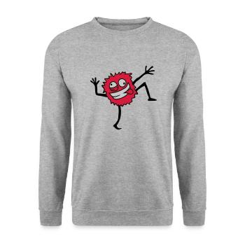 Dancing Hairy Monster - Unisex Sweatshirt - salt & pepper - Front - Alina (178cm) & Michal (187cm)