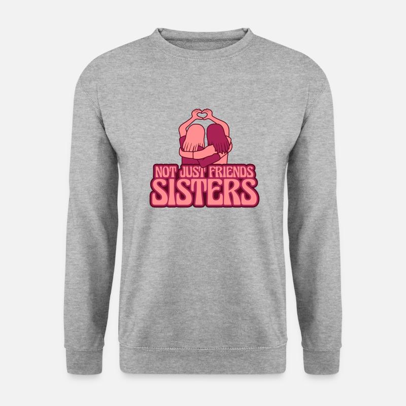 Not just Friends - Unisex Pullover - Weißgrau meliert