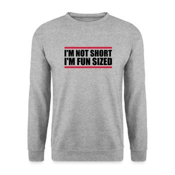 Not short fun sized - Unisex Sweatshirt - salt & pepper - Front - Alina (178cm) & Michal (187cm)