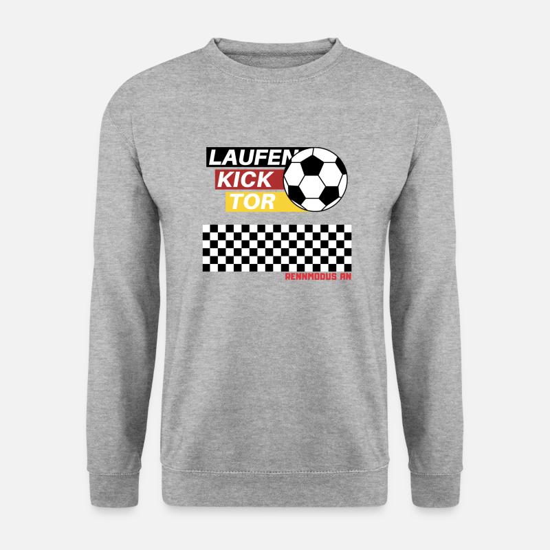 Fußball spielen - Unisex Pullover - Weißgrau meliert