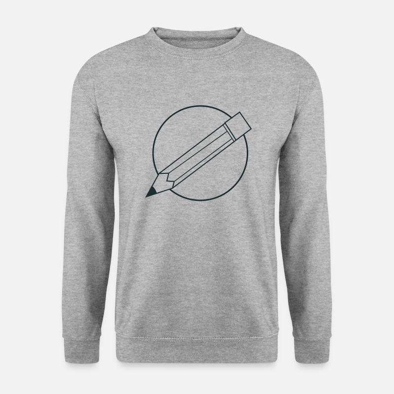 Bleistiftkreis - Unisex Pullover - Weißgrau meliert