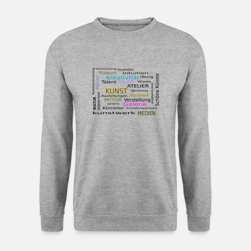 Word Cloud Kunst 2 - Unisex Pullover - Weißgrau meliert