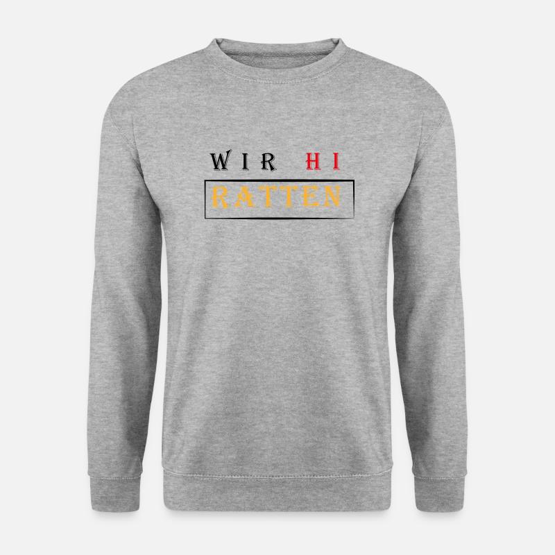 hi ratten - Unisex Pullover - Weißgrau meliert
