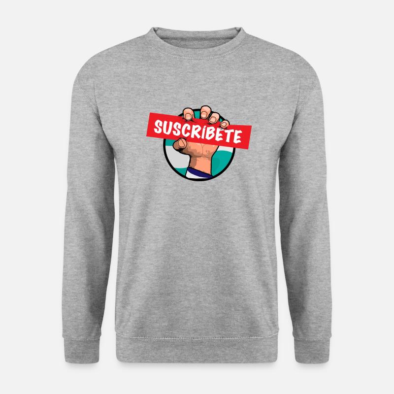 Abonnieren Sie den Kanal - Unisex Pullover - Weißgrau meliert