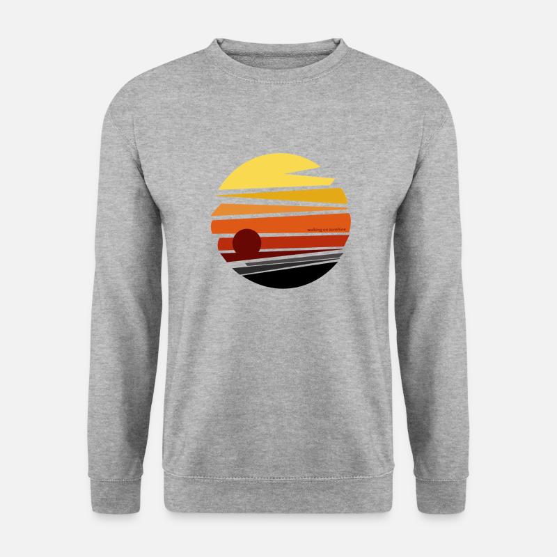 walking on sunshine - Unisex Pullover - Weißgrau meliert