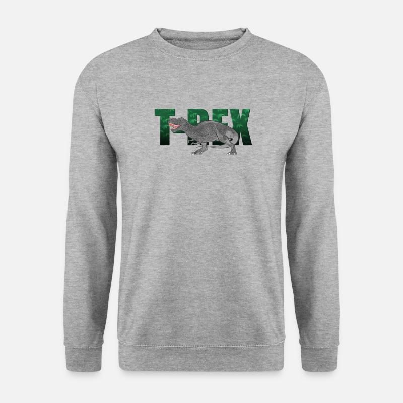 T-Rex - Unisex Pullover - Weißgrau meliert