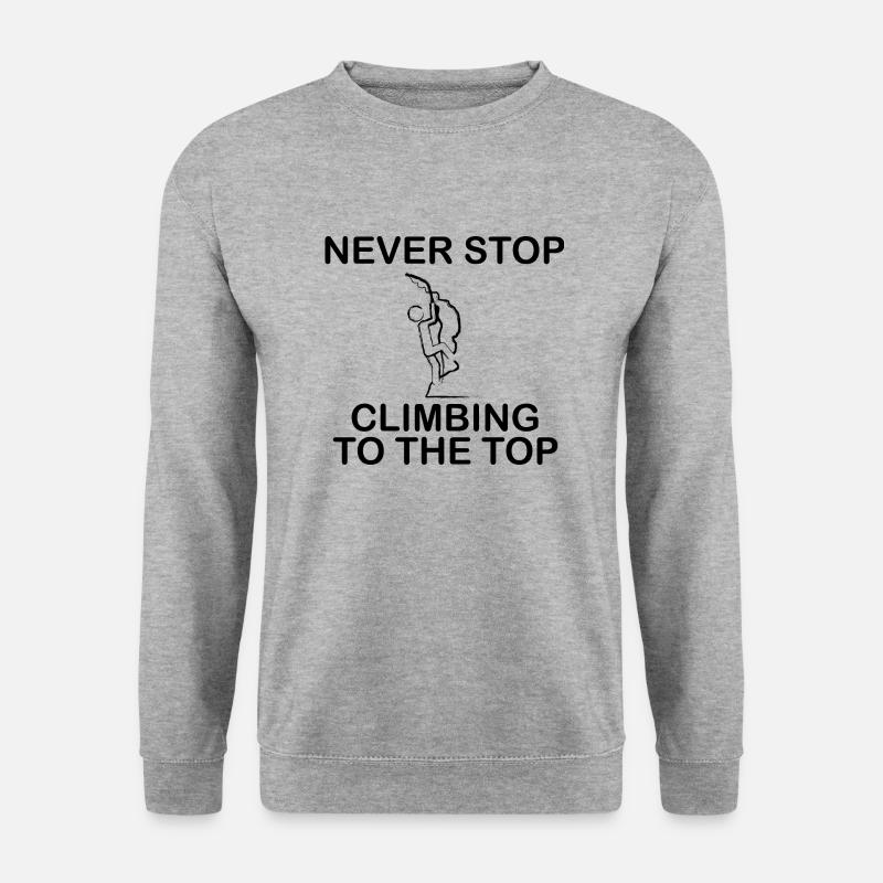 climbing - Unisex Pullover - Weißgrau meliert