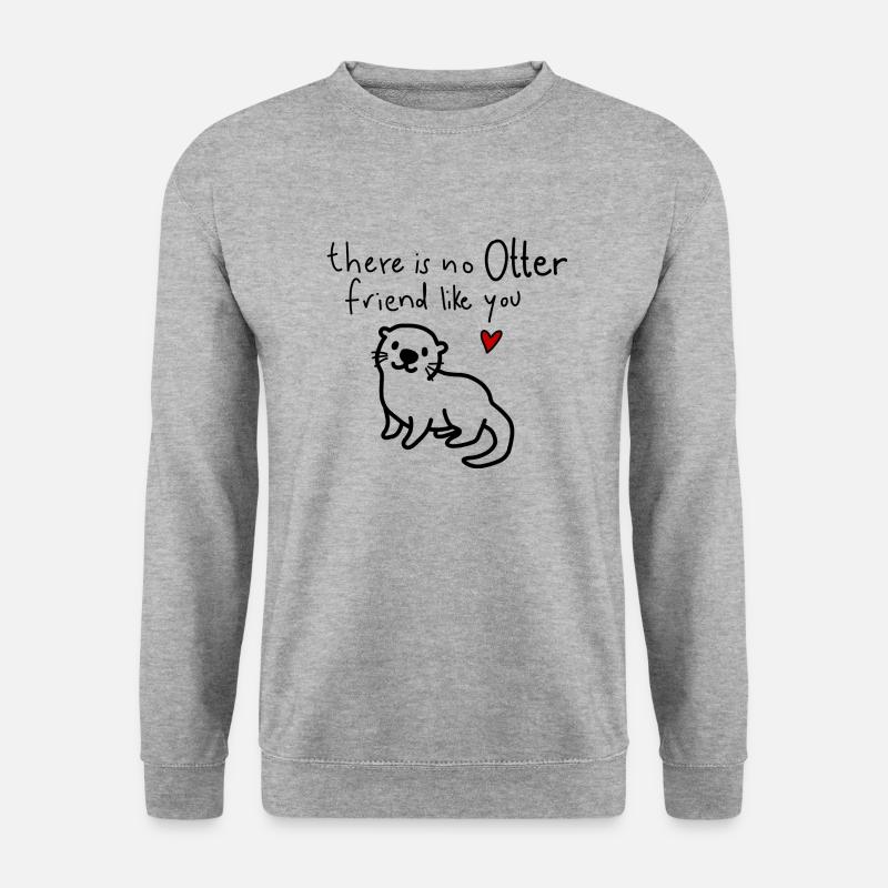 No OTTER friend like you - Unisex Pullover - Weißgrau meliert