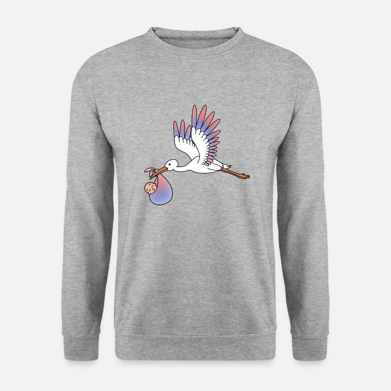Storch - Unisex Pullover - Weißgrau meliert