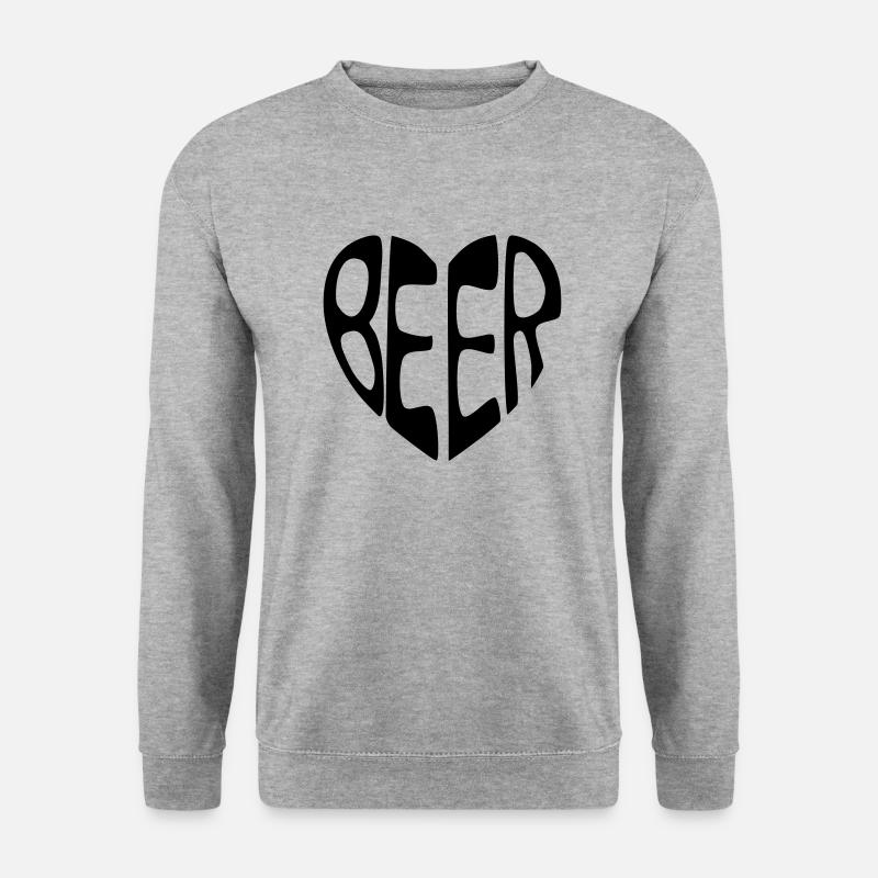 Bierherz - Unisex Pullover - Weißgrau meliert