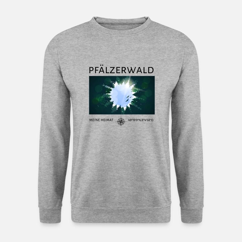 Pfälzerwald- Meine Heimat - Unisex Pullover - Weißgrau meliert