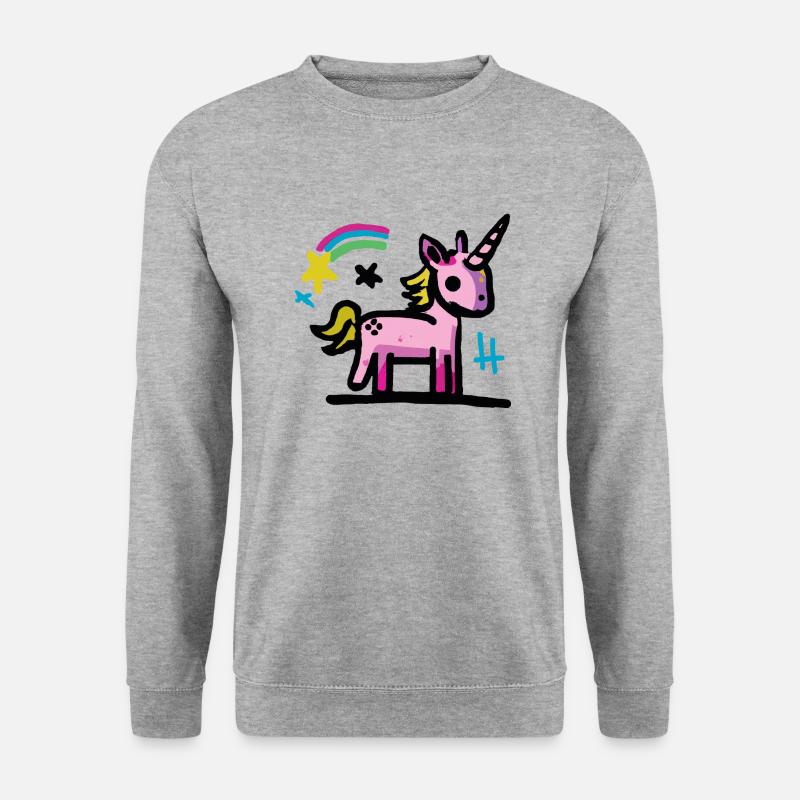 Unicork - Unisex Pullover - Weißgrau meliert