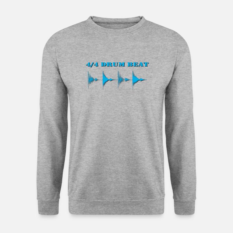 Drumbeat waveform - Unisex Pullover - Weißgrau meliert