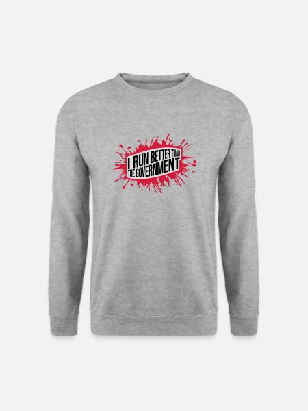 run better than government - Unisex Sweatshirt - salt & pepper