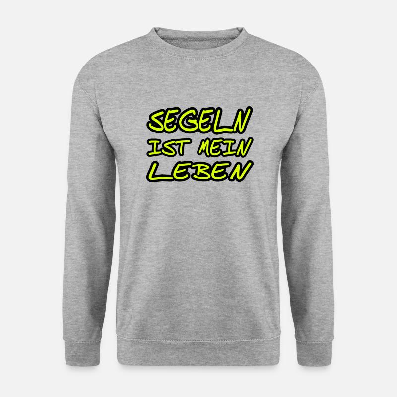 Segeln - Unisex Pullover - Weißgrau meliert
